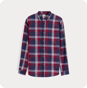 Клетчатая рубашка на сером фоне