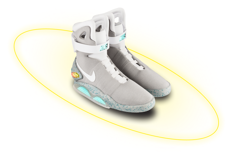 Кроссовки Nike Air Mag с желтым колцом вокруг